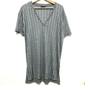 Zara Oversized Ribbed Tunic Size M Side Split